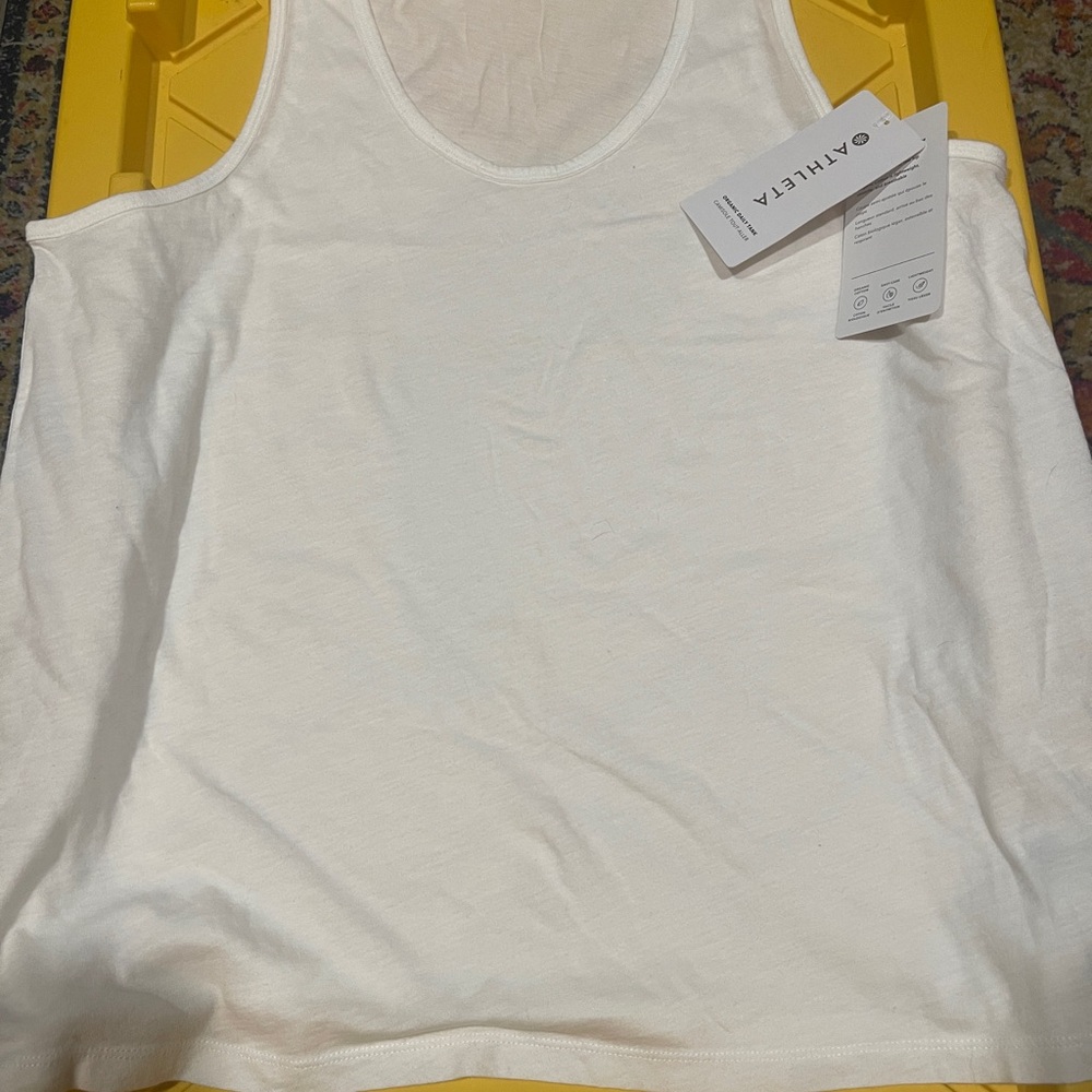 Athleta Women's White Organic Daily Tank Top